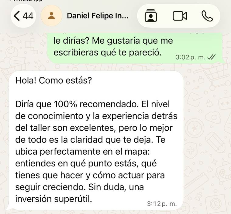 Caso de éxito y testimonio 3 de carpintero